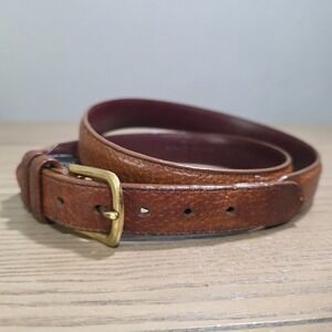 Brighton Mens 1" Brown Leather Belt Gold Brass Buckle Size 36